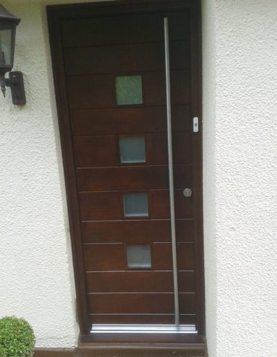 modern timber front door