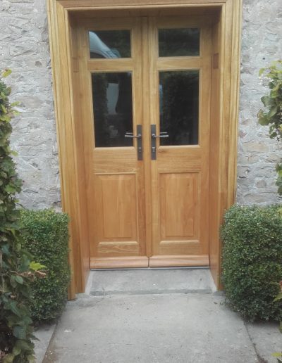 timber paired doors