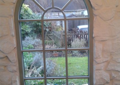 arched timber window