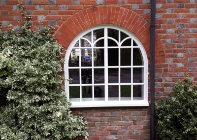 curved timber window