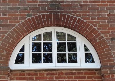 curved timber window